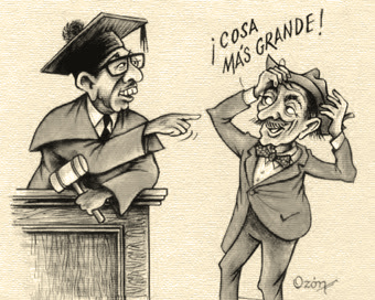 Caricatura Juez y Tres Patines